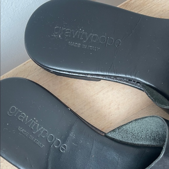 Black Slide Sandals by Gravity Pope - Picture 2 of 5